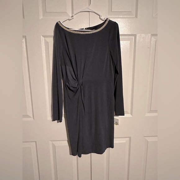 Jessica Simpson Black Long Sleeve Dress with Twist Detail - Picture 1 of 8